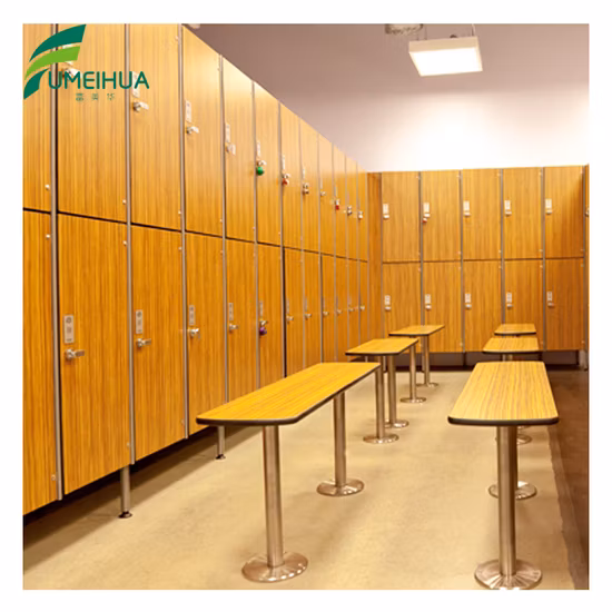 Kompakter Spind aus Laminat für die Wäscherei im Fitnessstudio von Schülern